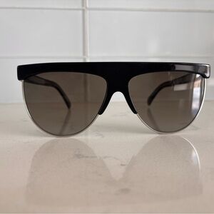 Givenchy Black Flat-Top Sunglasses with Shield Lens